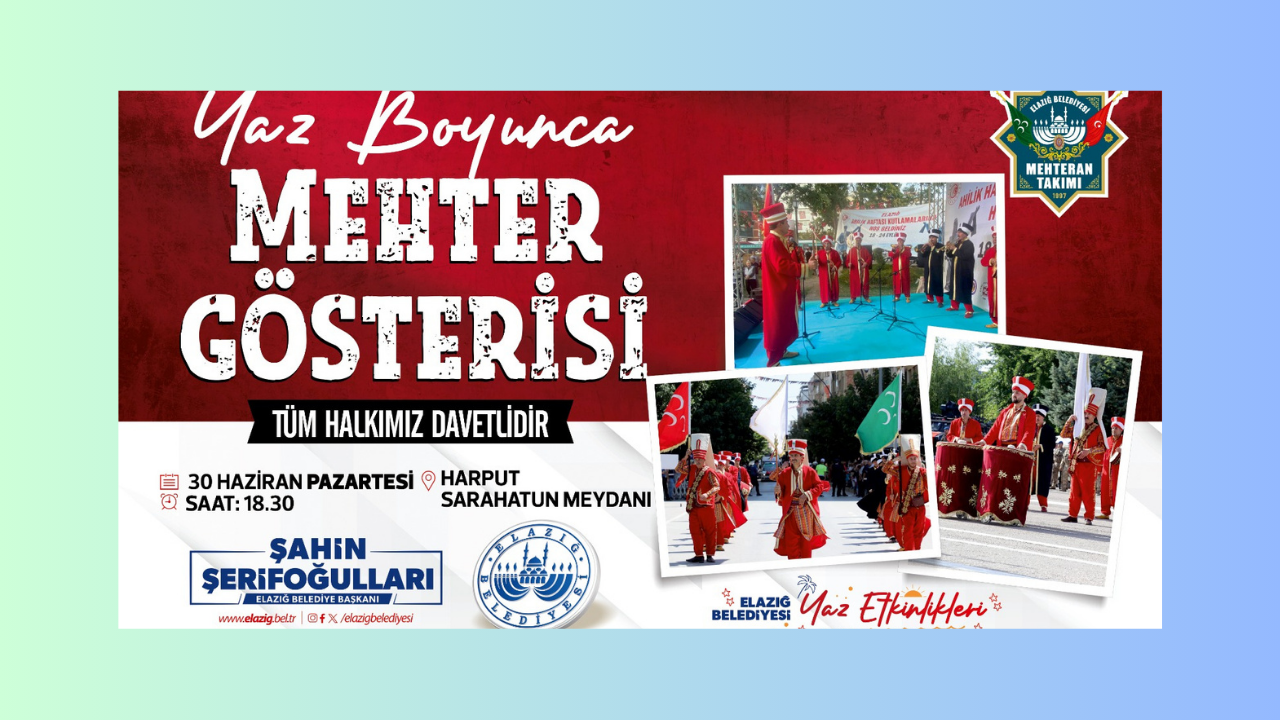 Yaz Etkinlikleri’nde, Mehteran Konseri Düzenlenecek